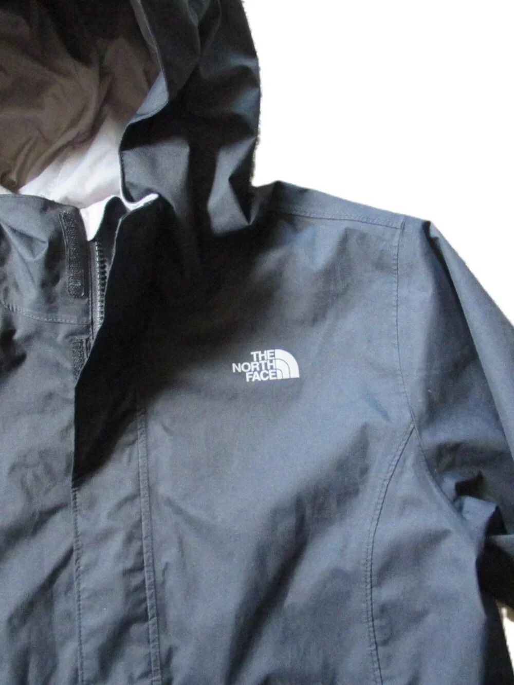 The North Face Girls L 14/16 Dry Vent Waterproof Black Hooded Shell Jacket